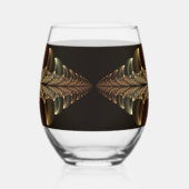 ファンタジー建築光沢抽象芸術フラクタルアート ステムなしワイングラス (右)