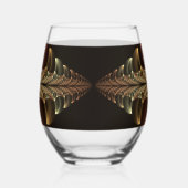 ファンタジー建築光沢抽象芸術フラクタルアート ステムなしワイングラス (左)