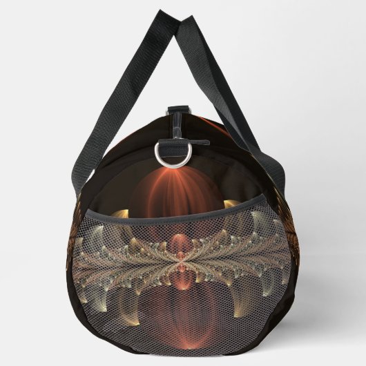 ファンタジー建築光沢抽象芸術フラクタルアート ダッフルバッグ (右)