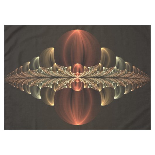 ファンタジー建築光沢抽象芸術フラクタルアート テーブルクロス (正面(横))