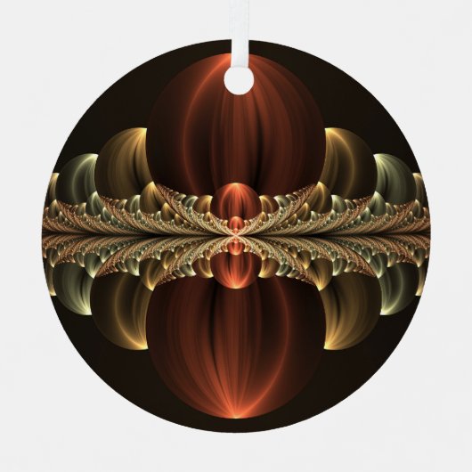 ファンタジー建築光沢抽象芸術フラクタルアート メタルオーナメント (正面)