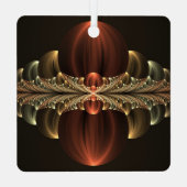 ファンタジー建築光沢抽象芸術フラクタルアート メタルオーナメント (裏面)