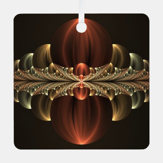 ファンタジー建築光沢抽象芸術フラクタルアート メタルオーナメント (正面)