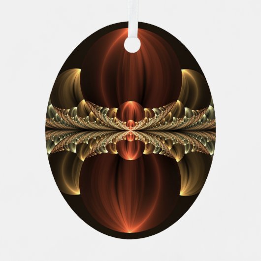 ファンタジー建築光沢抽象芸術フラクタルアート メタルオーナメント (正面)