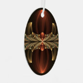 ファンタジー建築光沢抽象芸術フラクタルアート メタルオーナメント (正面右)