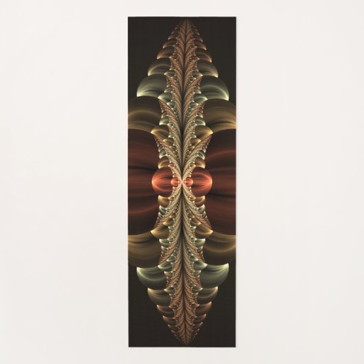 ファンタジー建築光沢抽象芸術フラクタルアート ヨガマット (正面)