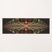 ファンタジー建築光沢抽象芸術フラクタルアート ヨガマット (正面(横))