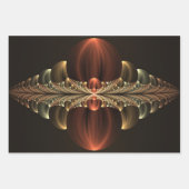 ファンタジー建築光沢抽象芸術フラクタルアート ラッピングペーパーシート (正面3)