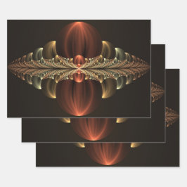 ファンタジー建築光沢抽象芸術フラクタルアート ラッピングペーパーシート