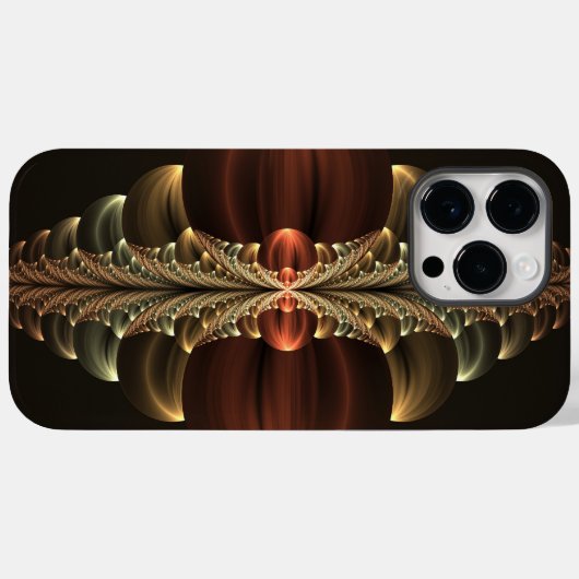 ファンタジー建築光沢抽象芸術フラクタルアート Case-Mate iPhoneケース (裏面 (横))