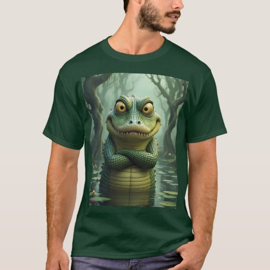 ファンタジー怒Crocodile Trees Tシャツ (正面)