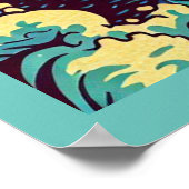 ファンタジー怪獣アニメ – Woodcut 1 ポスター (角)