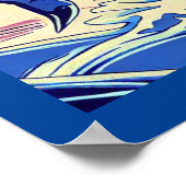 ファンタジー怪獣アニメ – Woodcut 2 ポスター (角)