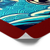 ファンタジー怪獣アニメ – Woodcut 3 ポスター (角)