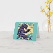 ファンタジー怪獣アニメ – Woodcut 4 カード (黄色い花)