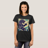 ファンタジー怪獣アニメ – Woodcut 4 Tシャツ (正面フル)