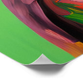 ファンタジー恐竜ハイブリッドサイボーグTレックスSFアート ポスター (角)