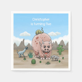 ファンタジー恐竜 スタンダードカクテルナプキン