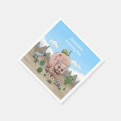 ファンタジー恐竜 スタンダードカクテルナプキン (角)