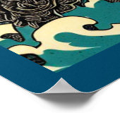 ファンタジー悪魔 – 木版画1 ポスター (角)