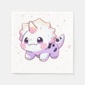 ファンタジー愛らしい恐竜の赤ちゃんシャワー スタンダードカクテルナプキン (正面)