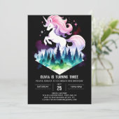 ファンタジー愛らしい馬誕生日 招待状 (スタンド正面)