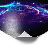 ファンタジー抽象芸術かわいい銀河系宇宙キティキャット フォトプリント            (角)