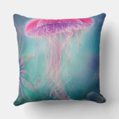 ファンタジー抽象芸術ピンクの海 クッション (裏面)
