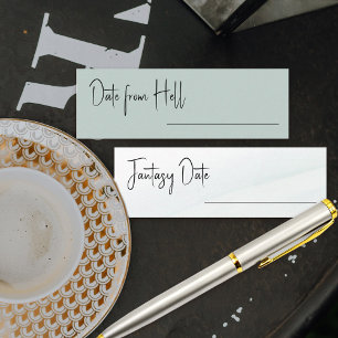 ファンタジー日グリーン洗浄ブライダルシャワーゲームカード スキニー名刺