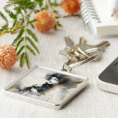 ファンタジー日本のかわいい子ネコ キーホルダー (側面)