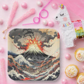 ファンタジー日本のキュート火山 ペーパープレート (パーティー)