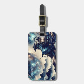 ファンタジー日本の可愛いランドスケープ ラゲッジタグ (正面縦)