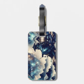 ファンタジー日本の可愛いランドスケープ ラゲッジタグ (裏面縦)