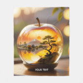 ファンタジー日本の可愛いApple View フリースブランケット (正面)