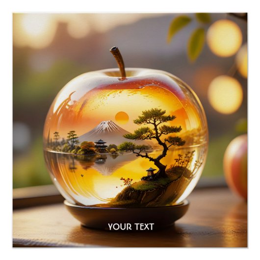 ファンタジー日本の可愛いApple View ポスター (正面)
