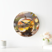 ファンタジー日本の可愛いApple View ラージ壁時計 (ホーム)