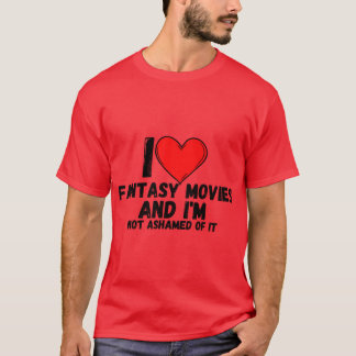 ファンタジー映画が大好きでそれを誇りに思うポップなデザイン Tシャツ