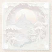 ファンタジー景観紙カットガラスコースター ガラスコースター (裏面)