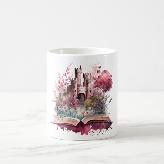 ファンタジー本好きデザイン コーヒーマグカップ (中央)