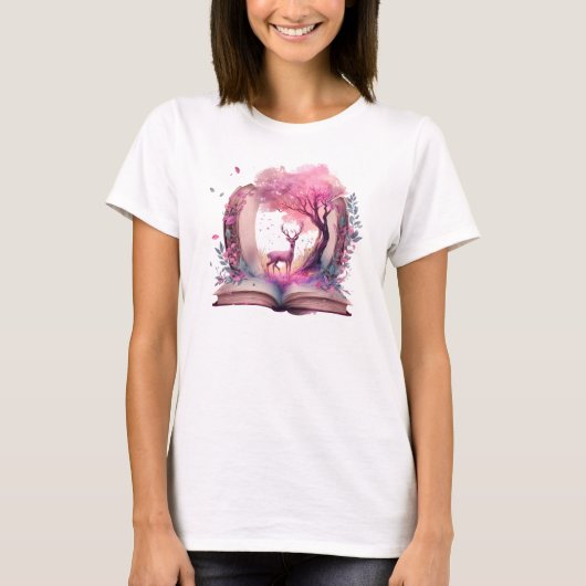 ファンタジー本好きデザイン Tシャツ (正面)