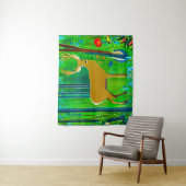 ファンタジー林の中の鹿 タペストリー (インサイチュ)