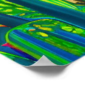 ファンタジー林の中の鹿 ポスター (角)
