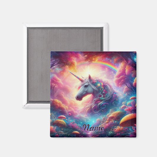 ファンタジー林の鮮やか一角 マグネット (正面/裏面)