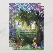 ファンタジー森林動物の魅惑パーティー 招待状 (正面/裏面)