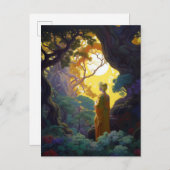 ファンタジー森林景観美術 ポストカード (正面/裏面)