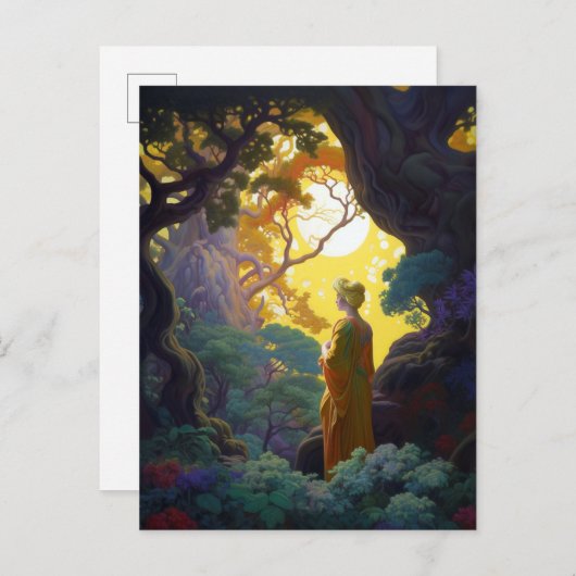 ファンタジー森林景観美術 ポストカード (正面/裏面)