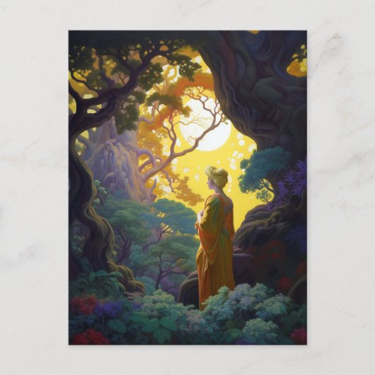 ファンタジー森林景観美術 ポストカード (正面)