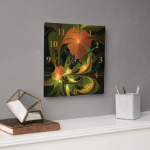 ファンタジー植物抽象芸術緑赤褐色フラクタル