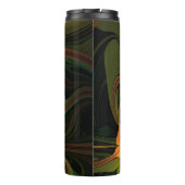 ファンタジー植物抽象芸術緑赤褐色フラクタル タンブラー (裏面)