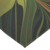 ファンタジー植物抽象芸術緑赤褐色フラクタル テーブルクロス (アングル)